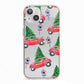 Driving home for Christmas iPhone 13 TPU Impact Case with Pink Edges