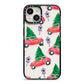 Driving home for Christmas iPhone 14 Black Impact Case on Silver phone