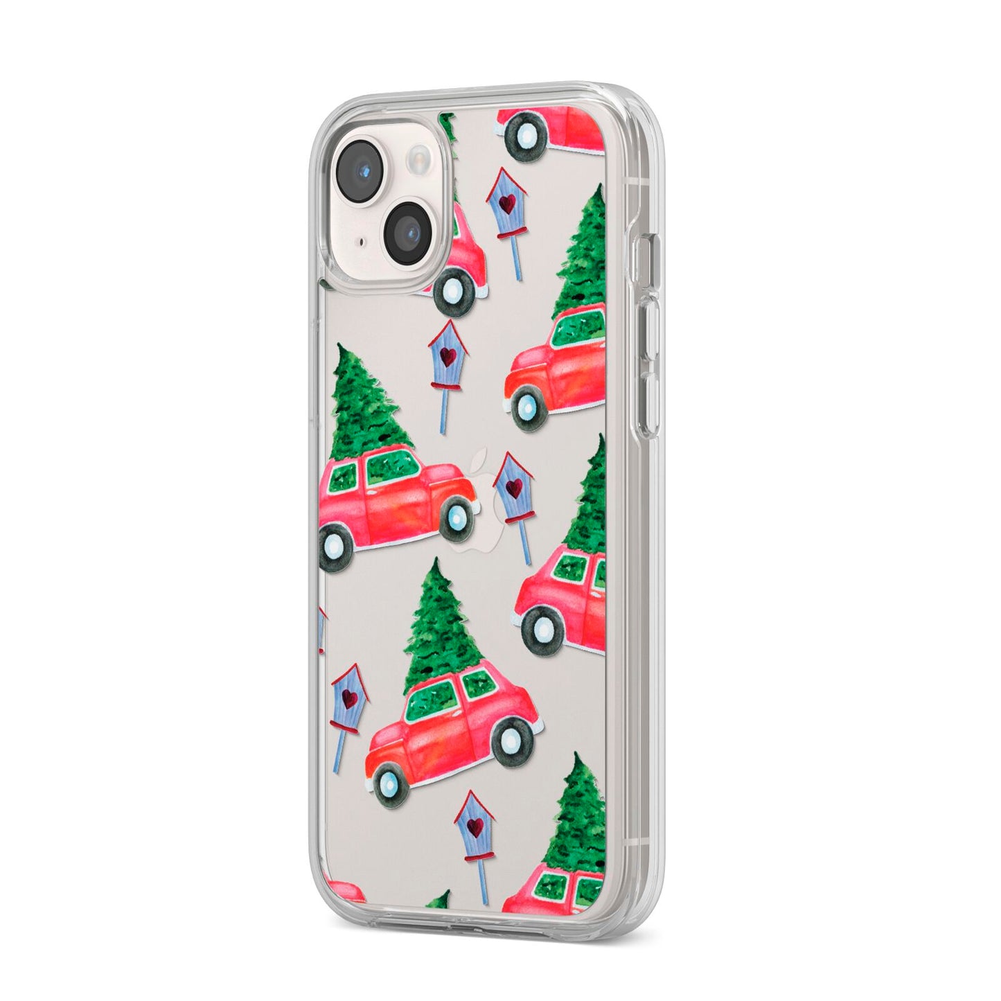 Driving home for Christmas iPhone 14 Plus Clear Tough Case Starlight Angled Image