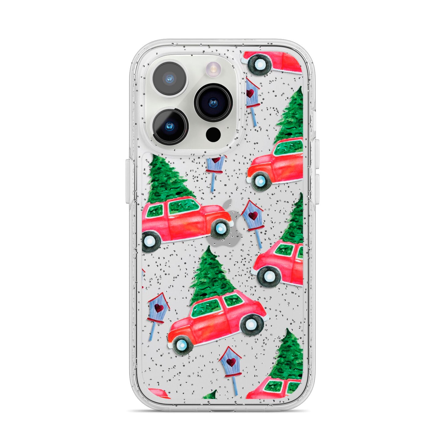 Driving home for Christmas iPhone 14 Pro Glitter Tough Case Silver