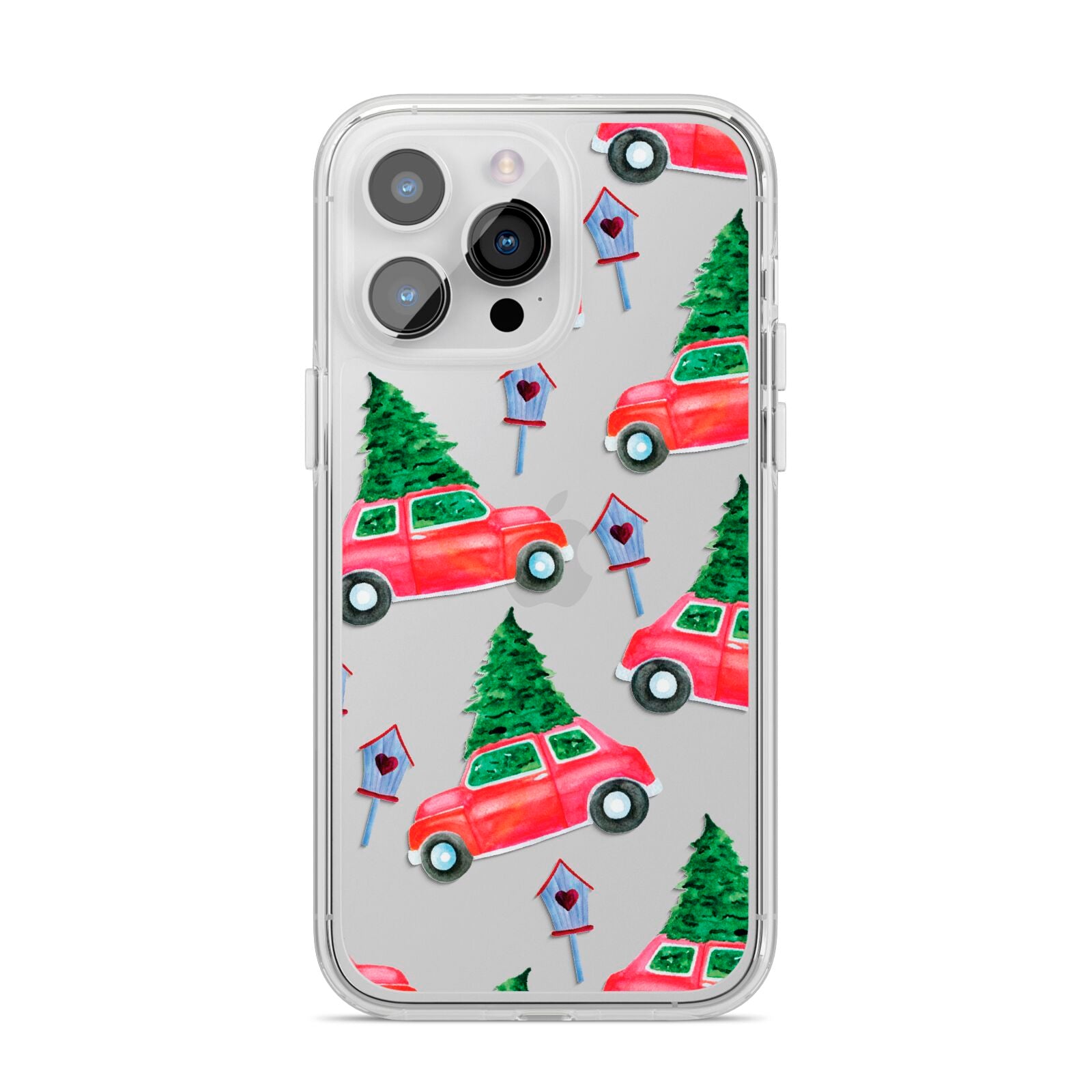 Driving home for Christmas iPhone 14 Pro Max Clear Tough Case Silver