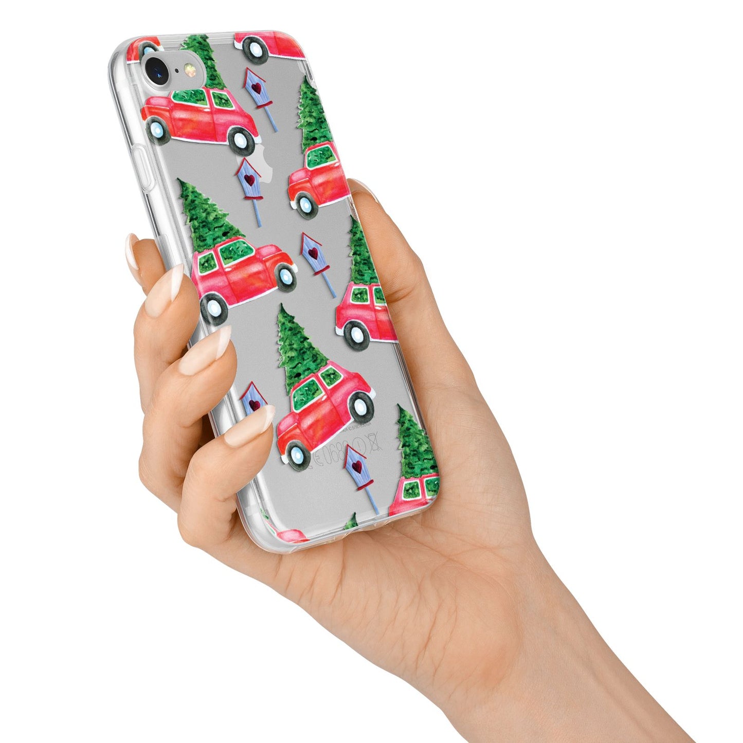 Driving home for Christmas iPhone 7 Bumper Case on Silver iPhone Alternative Image