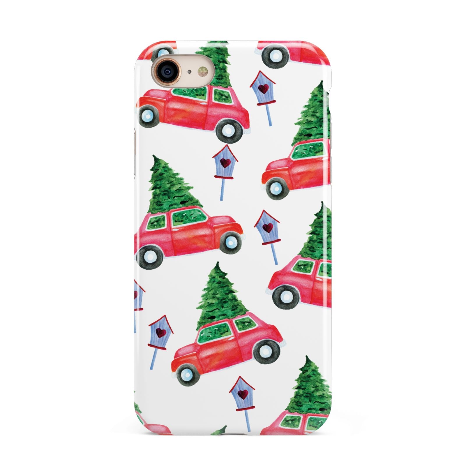 Driving home for Christmas iPhone 8 3D Tough Case on Gold Phone