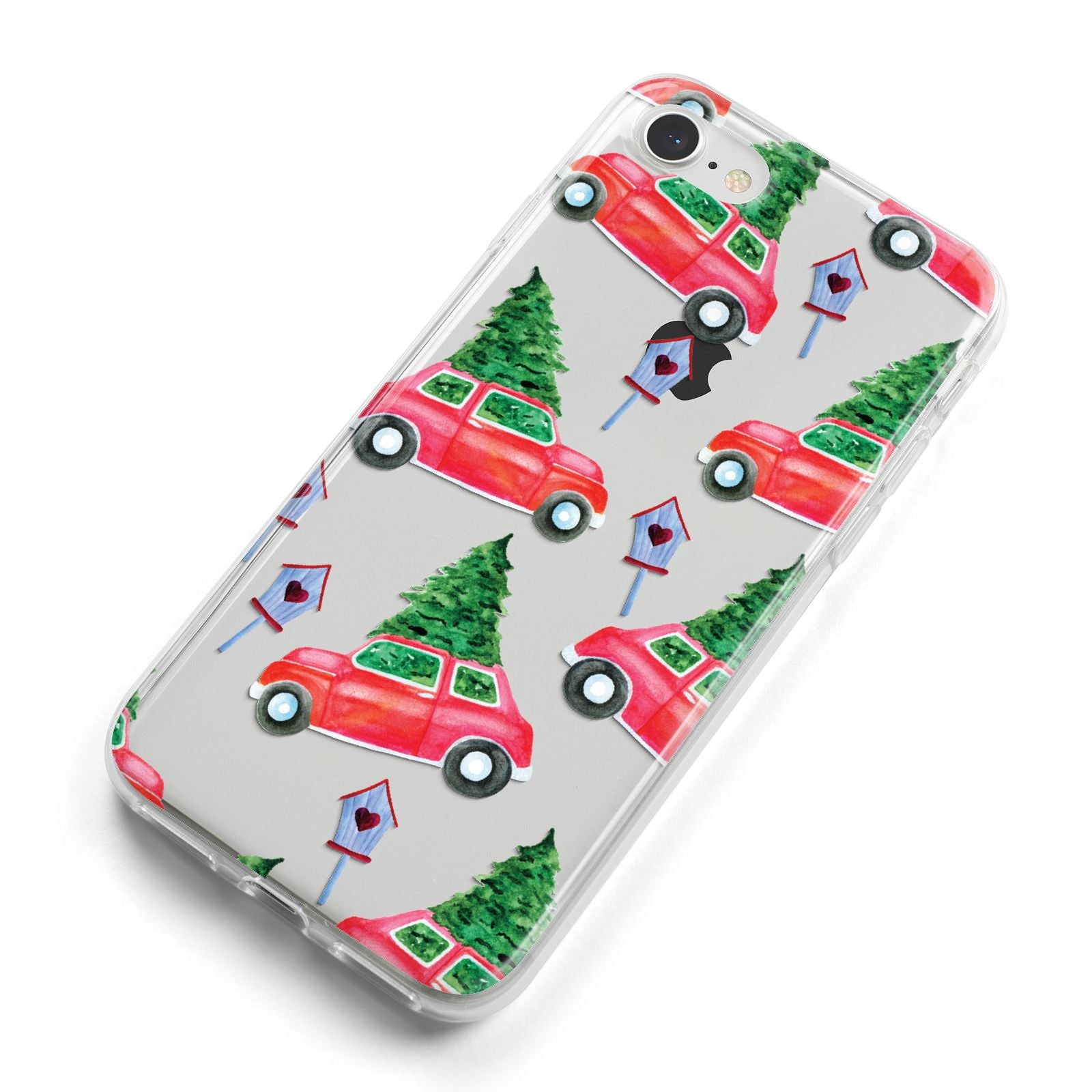 Driving home for Christmas iPhone 8 Bumper Case on Silver iPhone Alternative Image