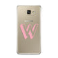 Drop Shadow Initial Samsung Galaxy A9 2016 Case on gold phone