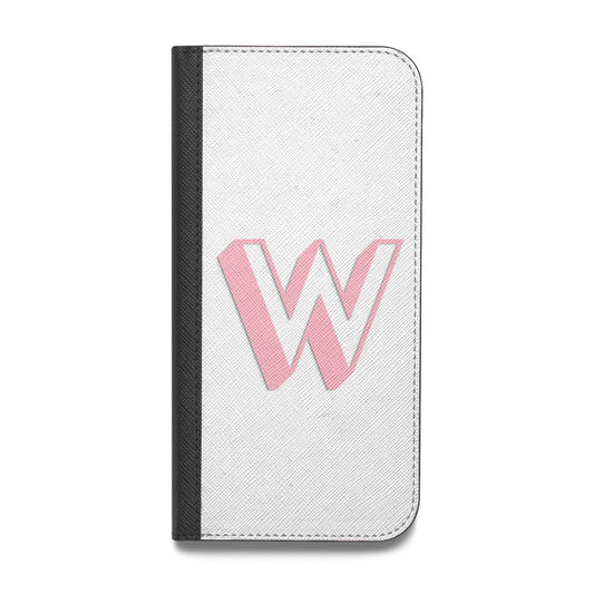 Drop Shadow Initial Vegan Leather Flip Samsung Case