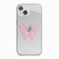 Drop Shadow Initial iPhone 13 TPU Impact Case with White Edges