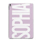 Dusty Pink with Bold White Text Apple iPad Grey Case