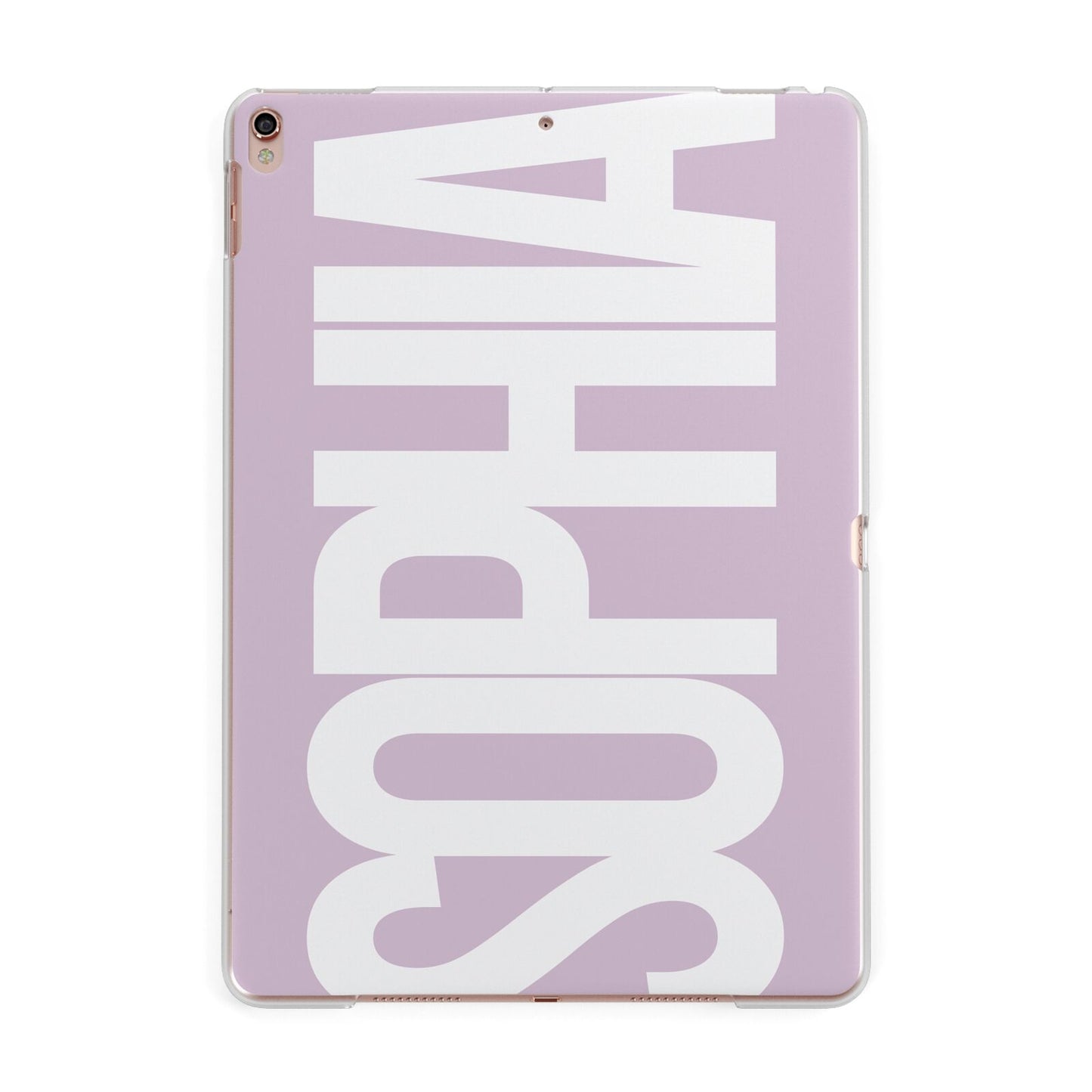 Dusty Pink with Bold White Text Apple iPad Rose Gold Case