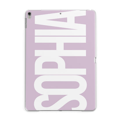 Dusty Pink with Bold White Text Apple iPad Silver Case