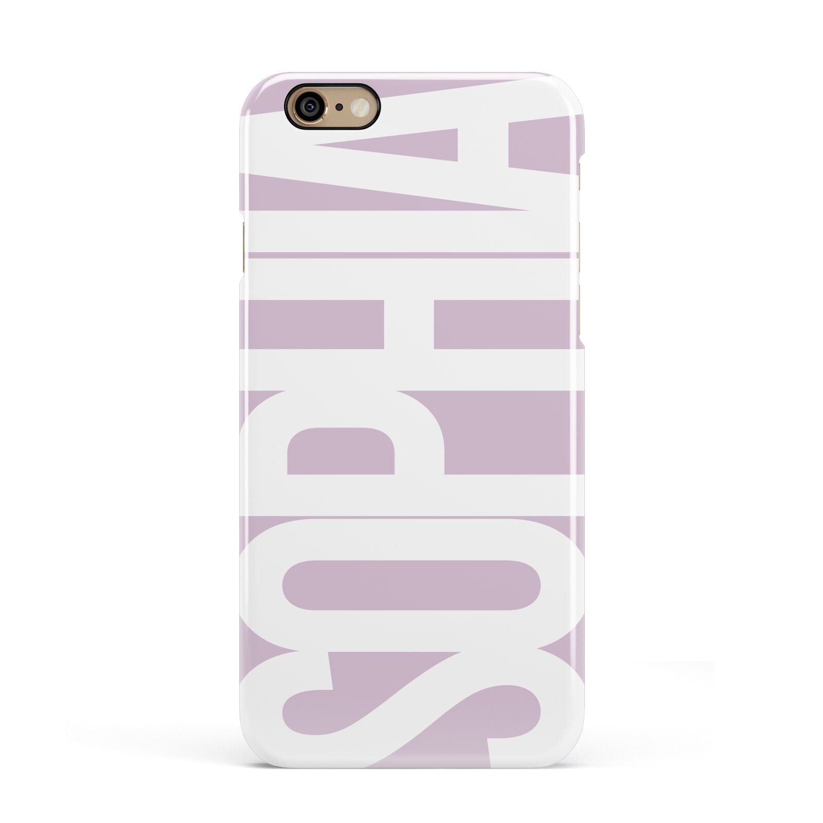 Dusty Pink with Bold White Text Apple iPhone 6 3D Snap Case