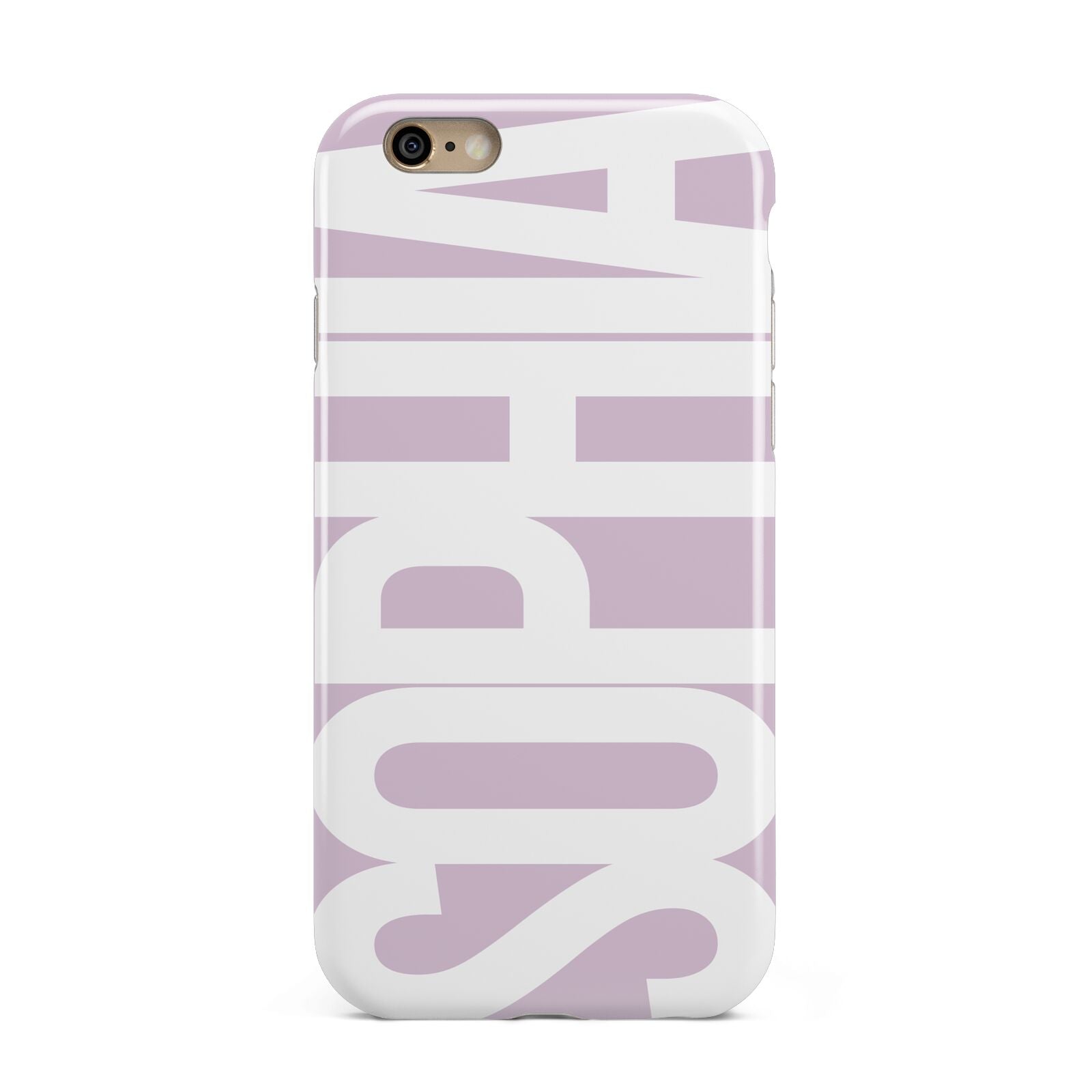 Dusty Pink with Bold White Text Apple iPhone 6 3D Tough Case