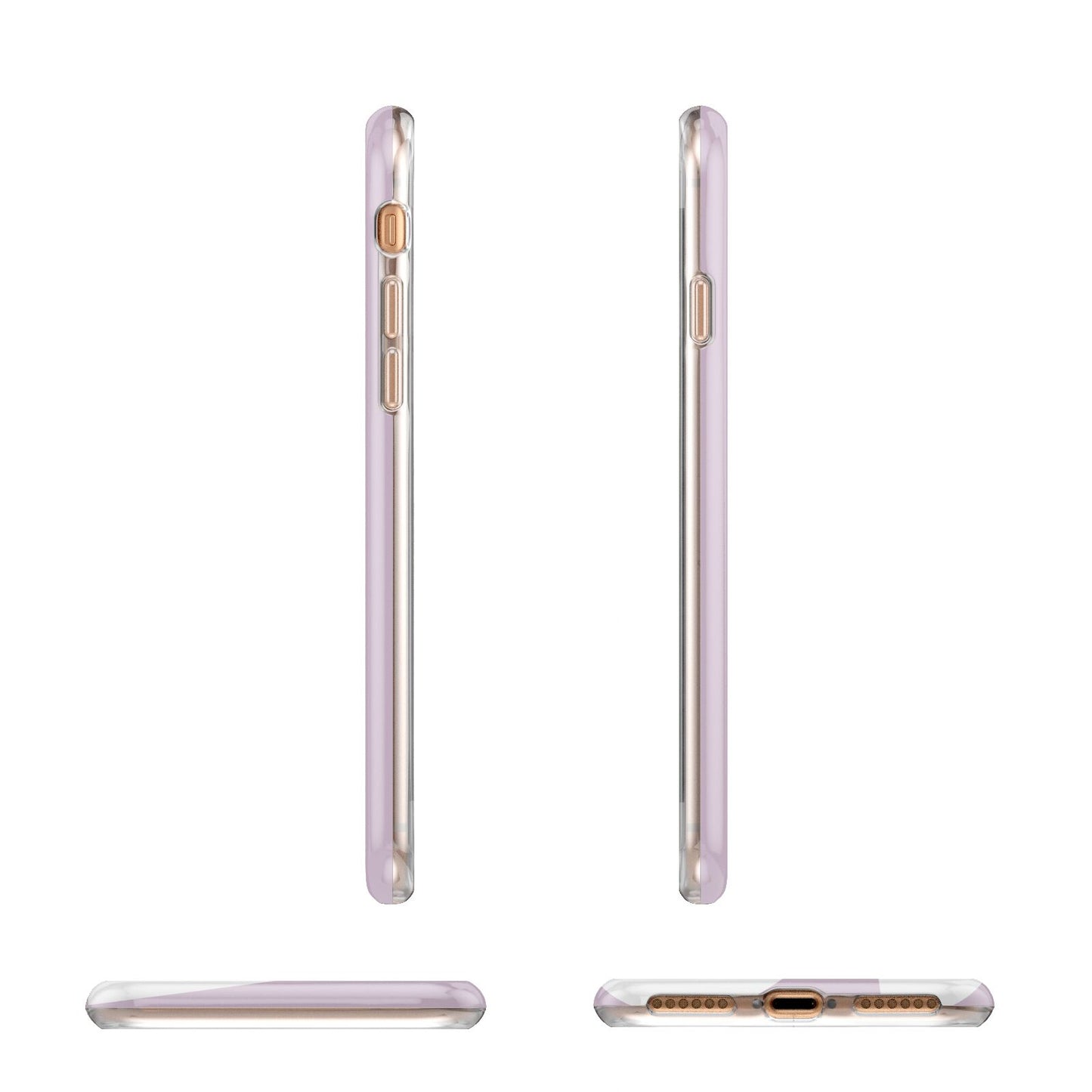 Dusty Pink with Bold White Text Apple iPhone 7 8 3D Wrap Tough Case Alternative Image Angles