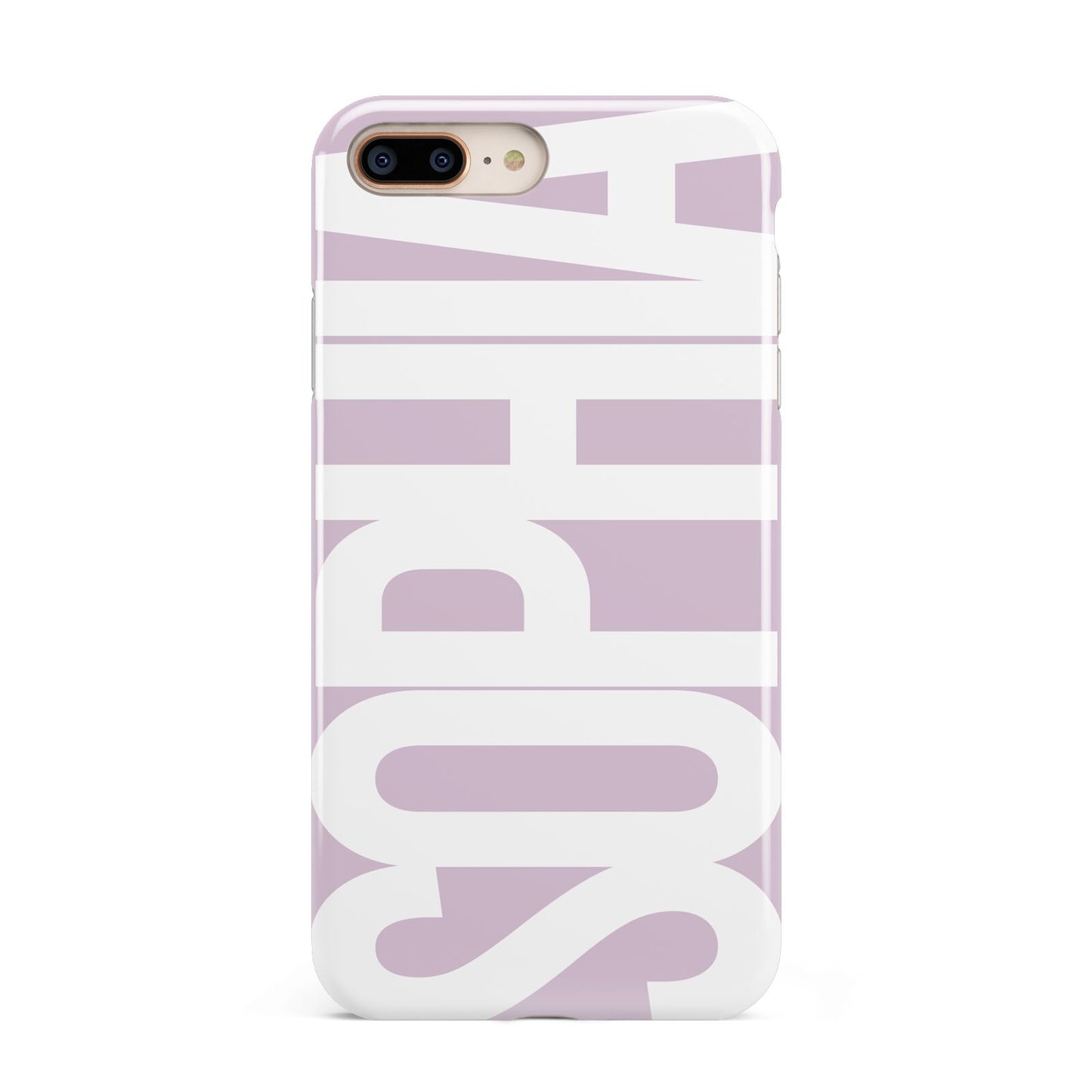 Dusty Pink with Bold White Text Apple iPhone 7 8 Plus 3D Tough Case