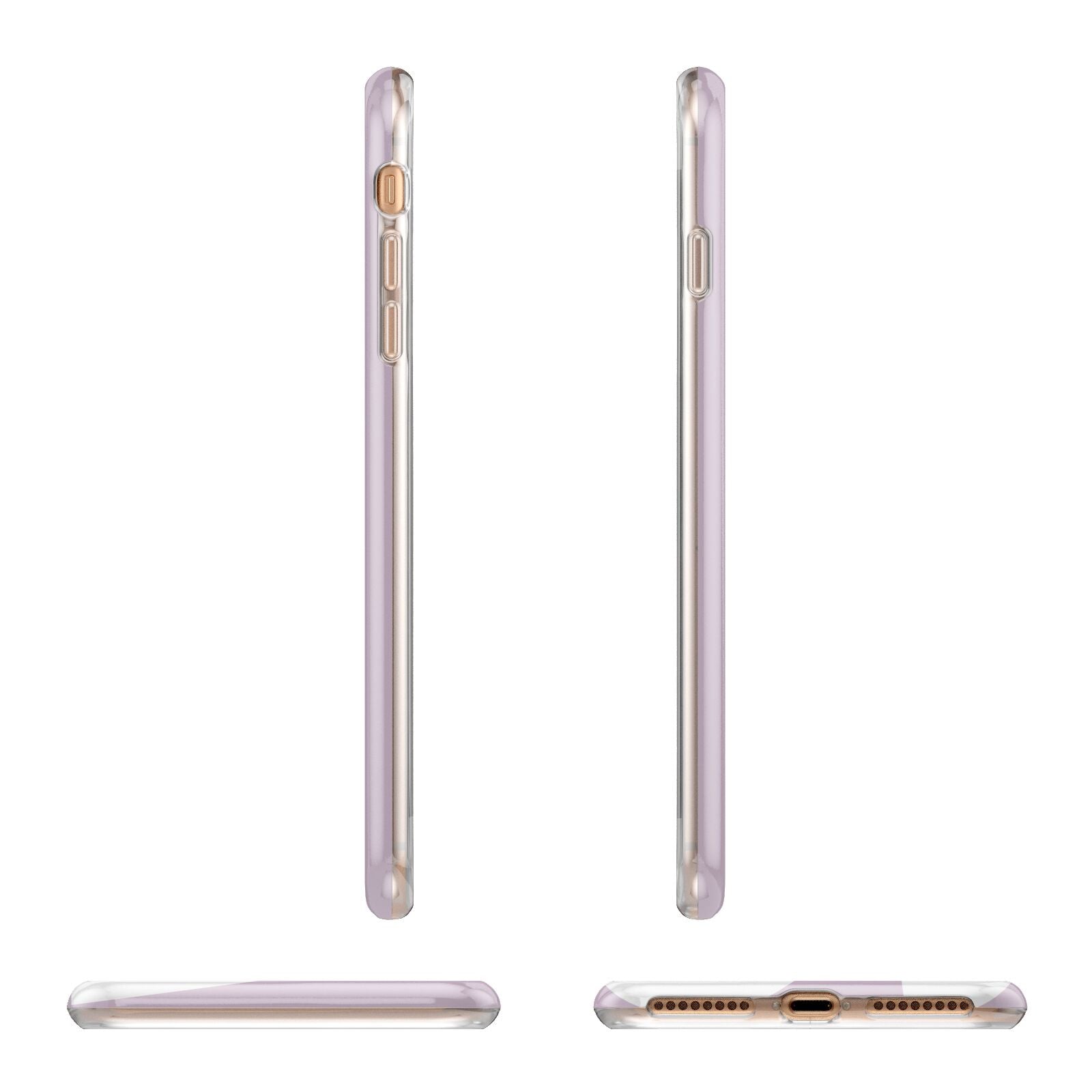 Dusty Pink with Bold White Text Apple iPhone 7 8 Plus 3D Wrap Tough Case Alternative Image Angles