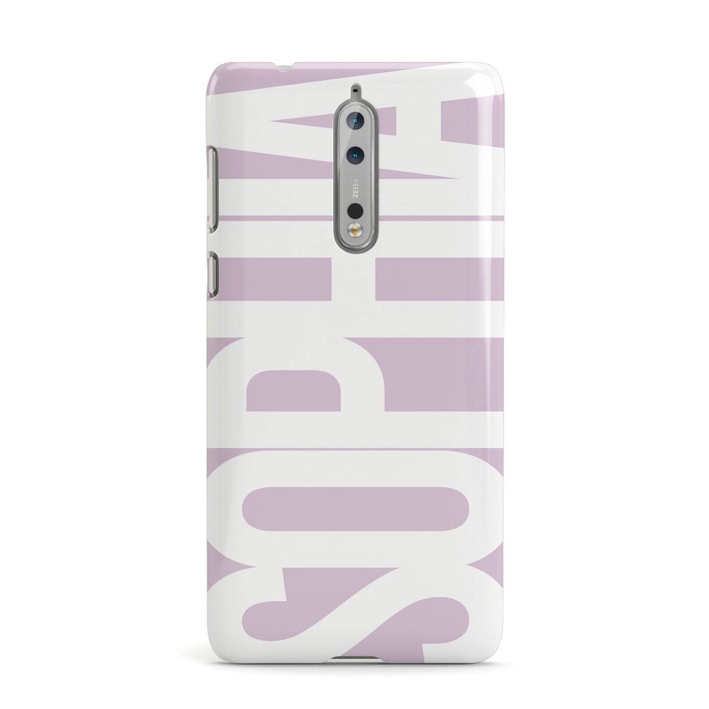 Dusty Pink with Bold White Text Nokia Case