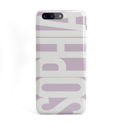 Dusty Pink with Bold White Text OnePlus Case