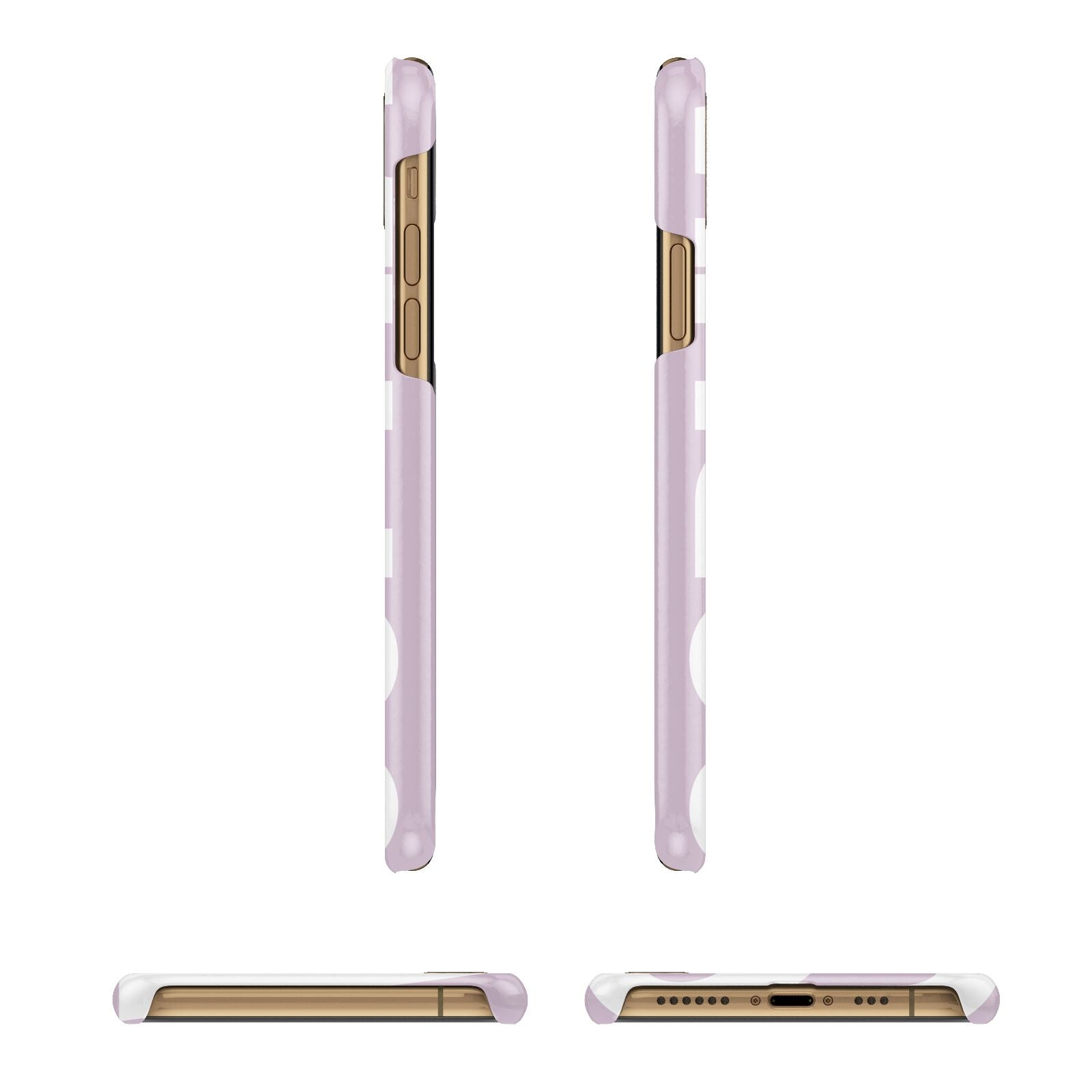 Dusty Pink with Bold White Text iPhone 11 3D Snap Case Angle Images