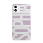 Dusty Pink with Bold White Text iPhone 11 3D Snap Case