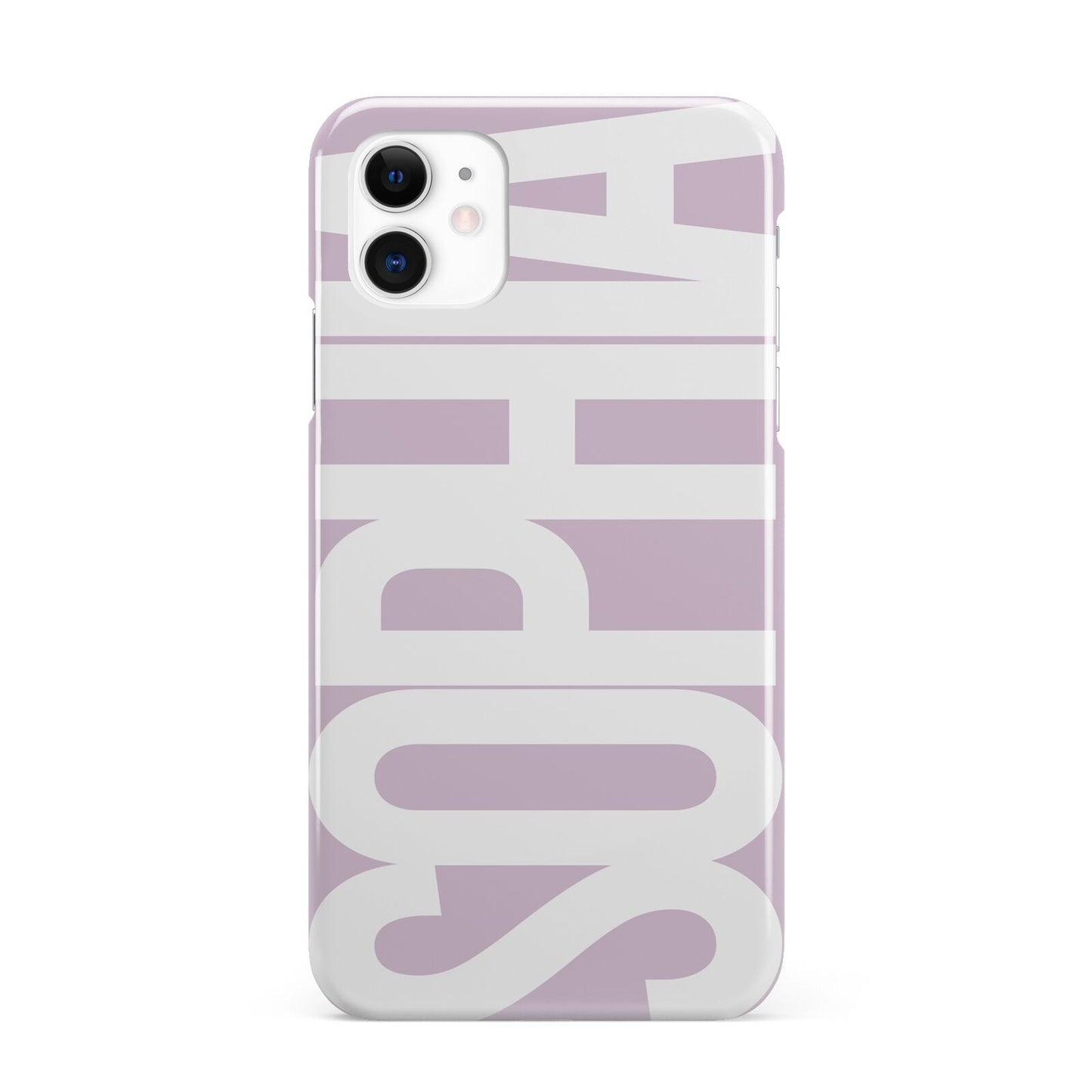 Dusty Pink with Bold White Text iPhone 11 3D Snap Case
