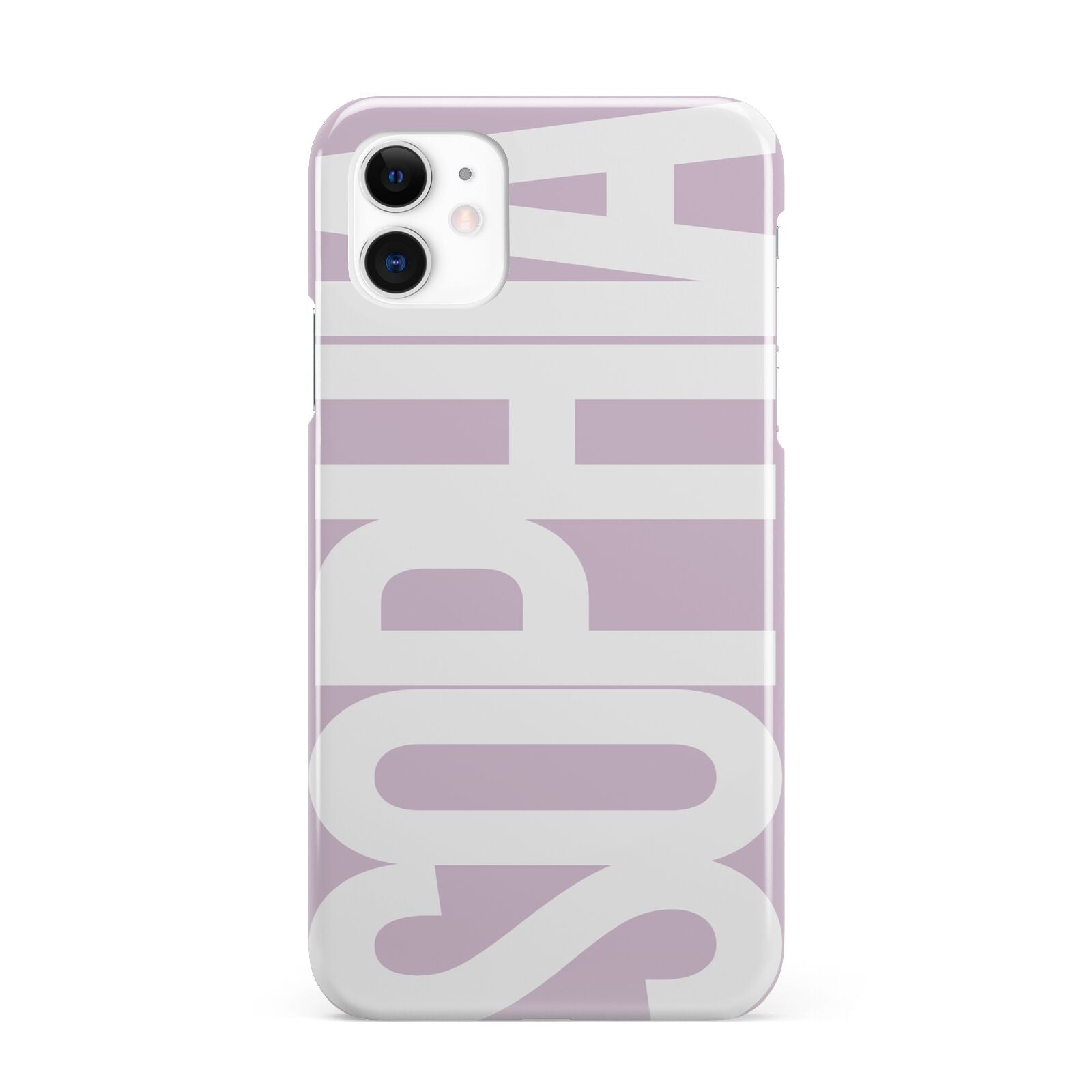 Dusty Pink with Bold White Text iPhone 11 3D Snap Case
