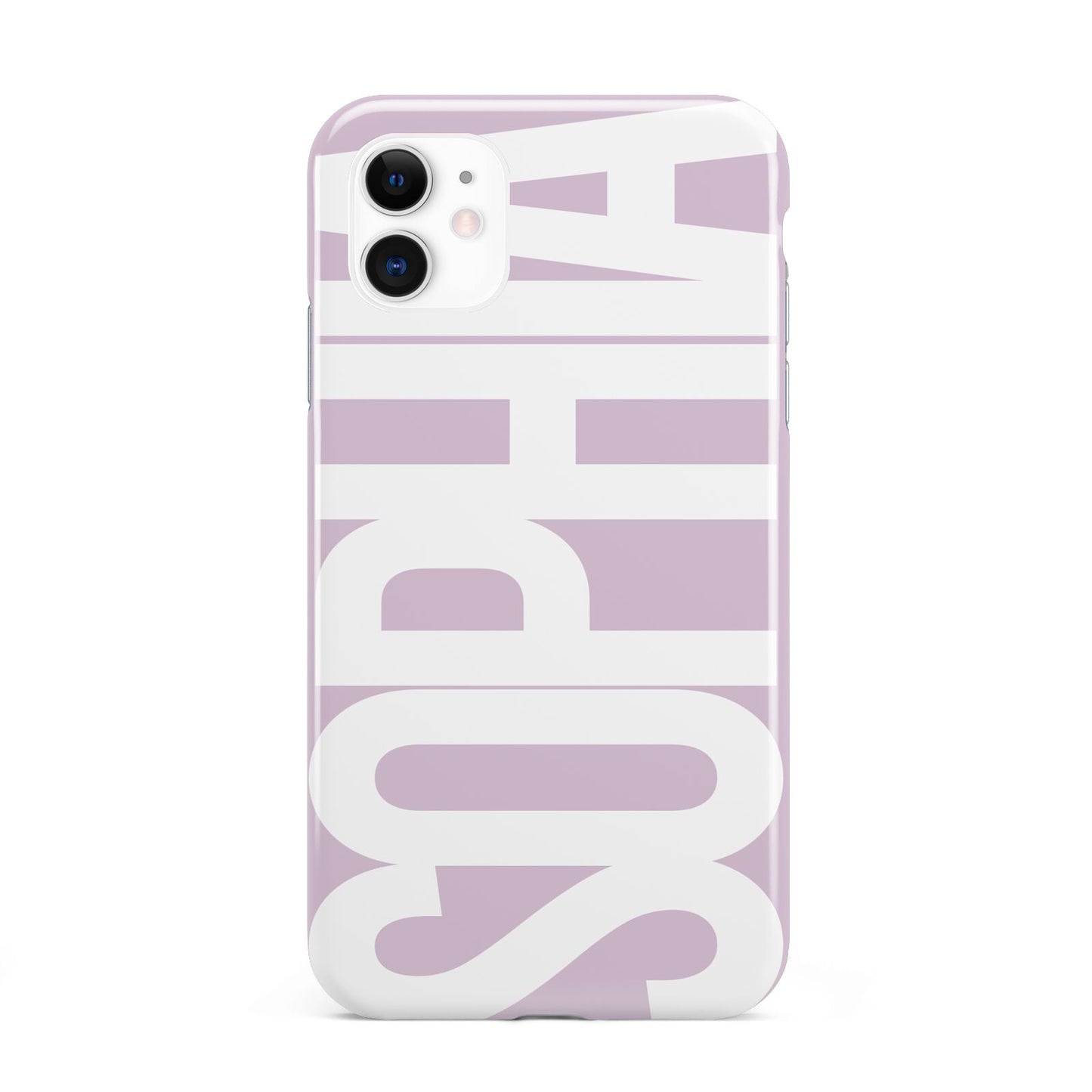 Dusty Pink with Bold White Text iPhone 11 3D Tough Case