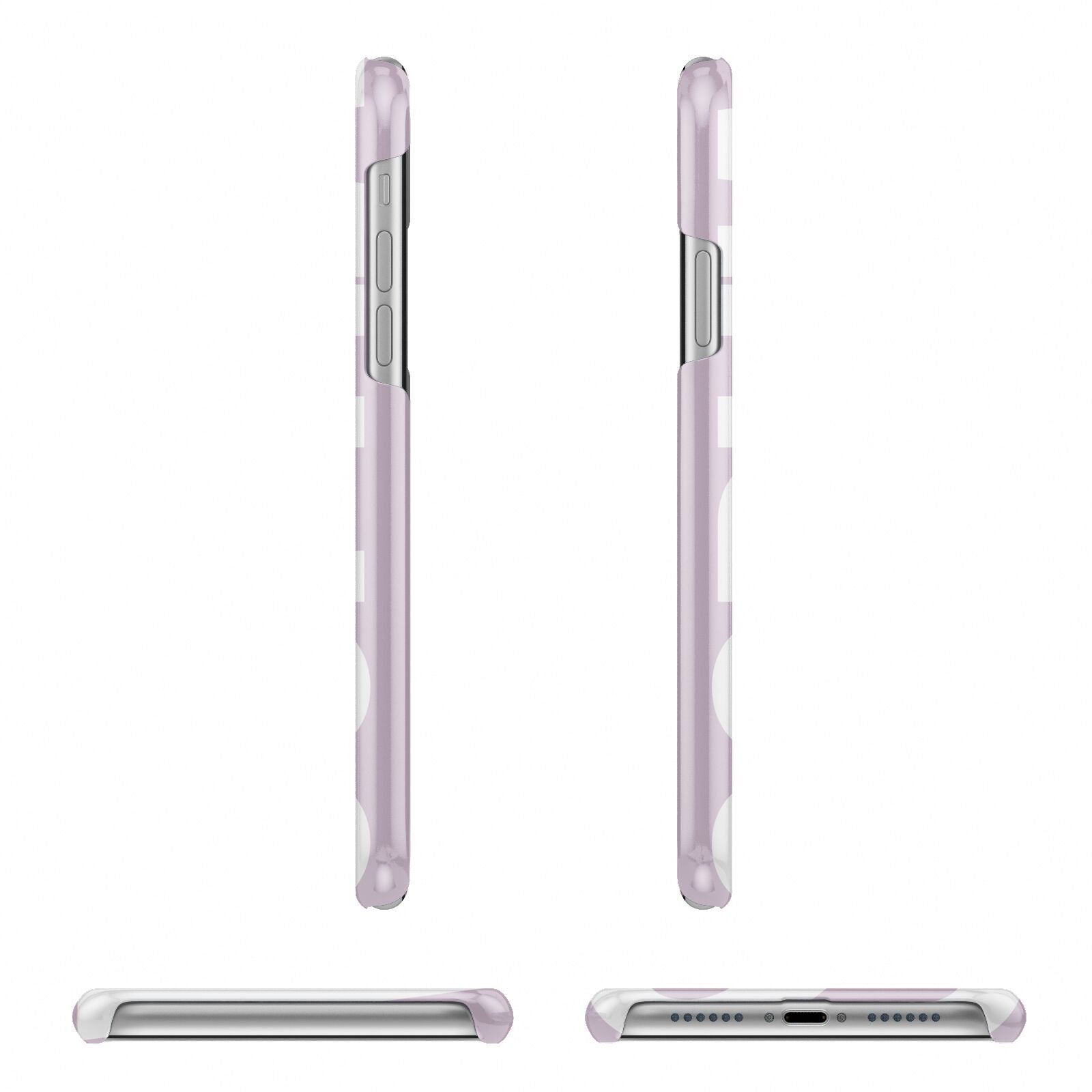 Dusty Pink with Bold White Text iPhone 11 Pro 3D Snap Case Angle Images