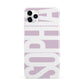 Dusty Pink with Bold White Text iPhone 11 Pro Max 3D Snap Case