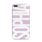Dusty Pink with Bold White Text iPhone 7 Plus Bumper Case on Silver iPhone