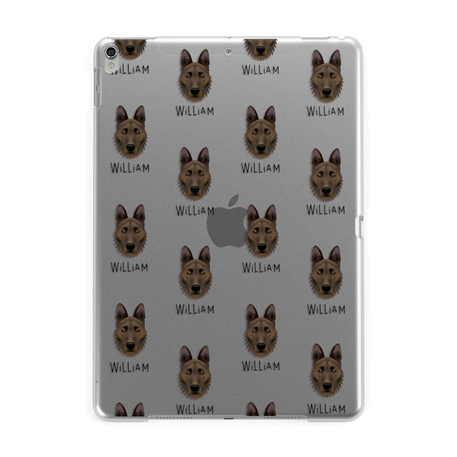 Dutch Shepherd Icon with Name Apple iPad Silver Case