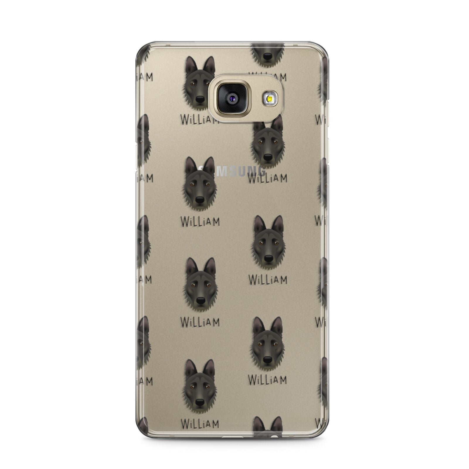 Dutch Shepherd Icon with Name Samsung Galaxy A5 2016 Case on gold phone