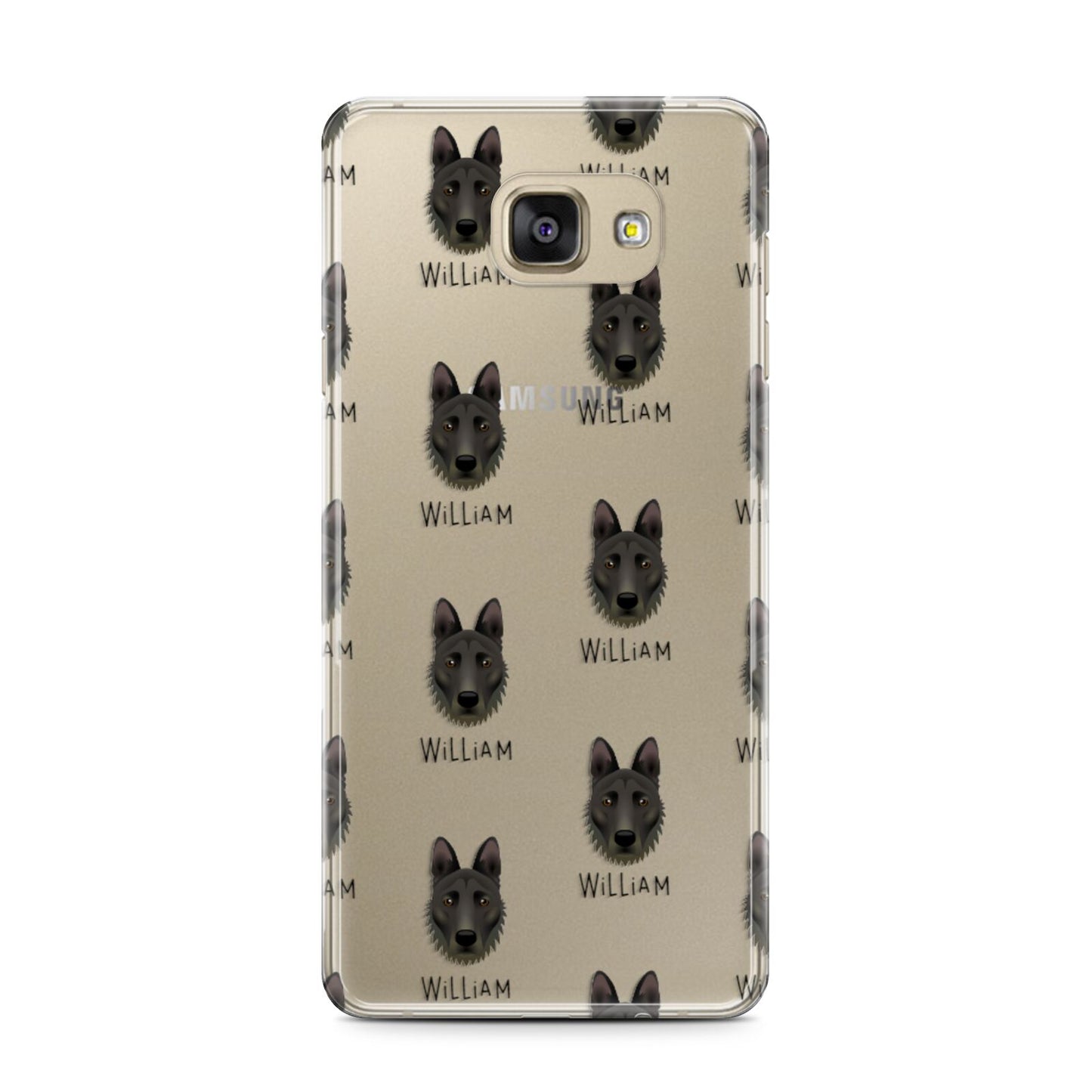Dutch Shepherd Icon with Name Samsung Galaxy A7 2016 Case on gold phone