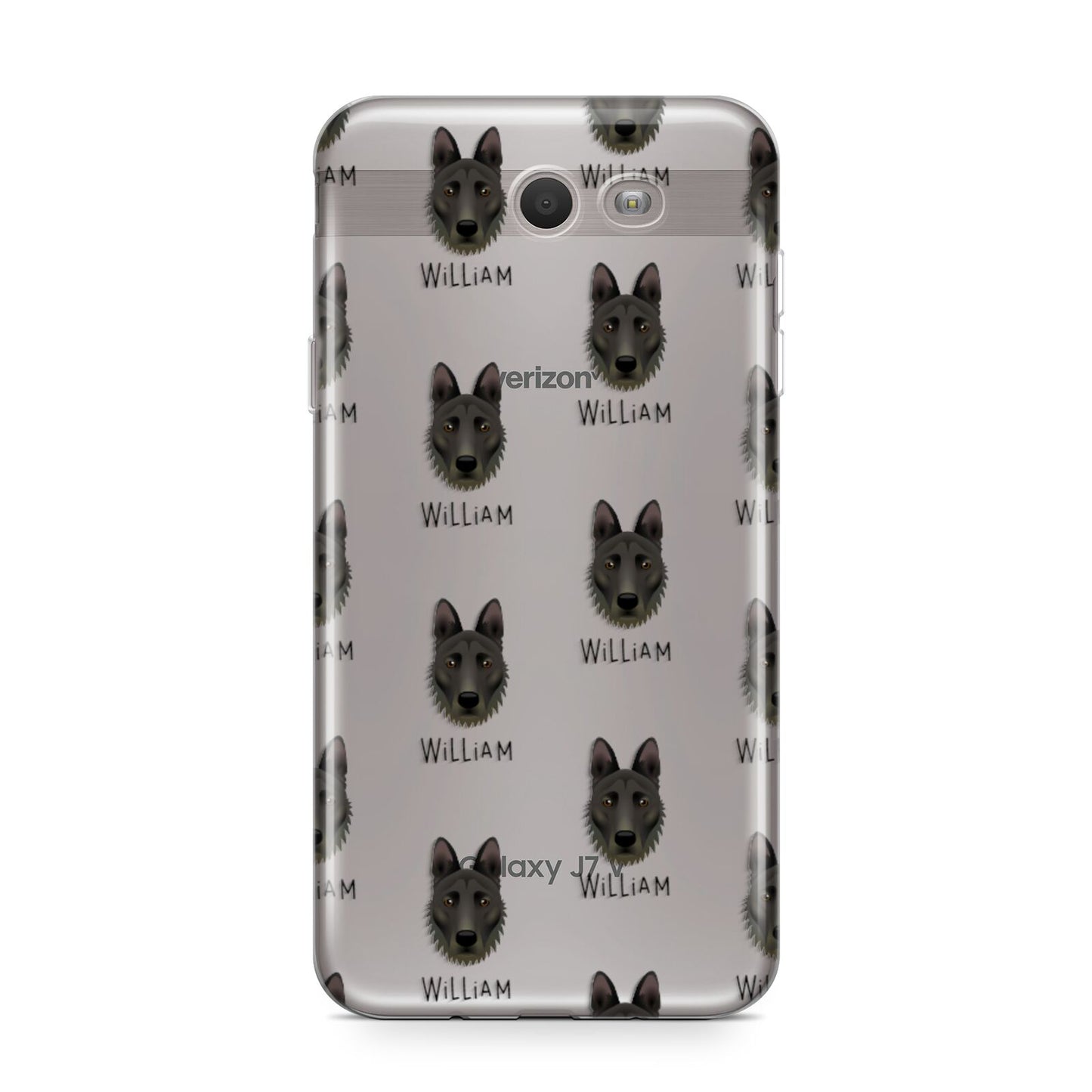 Dutch Shepherd Icon with Name Samsung Galaxy J7 2017 Case