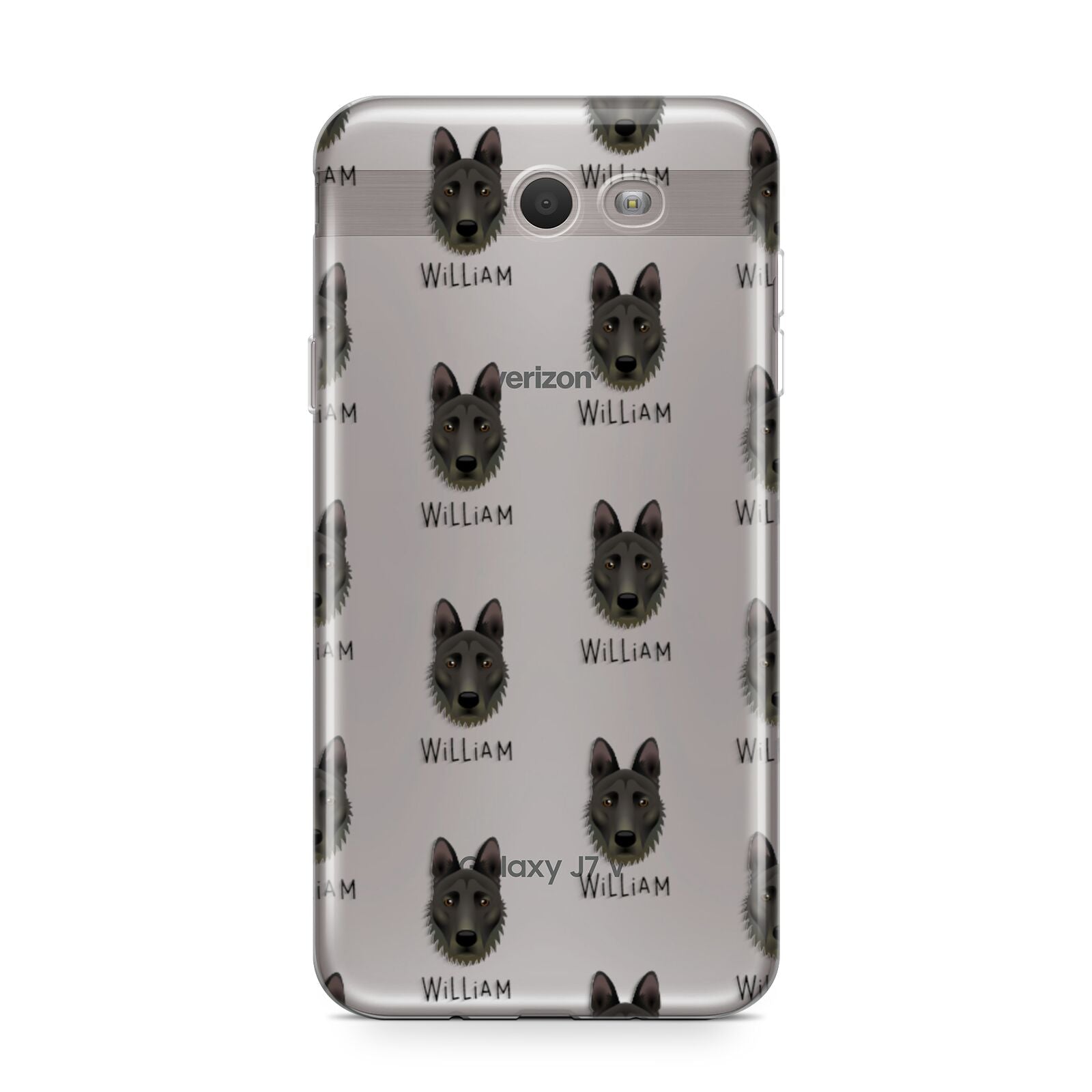Dutch Shepherd Icon with Name Samsung Galaxy J7 2017 Case