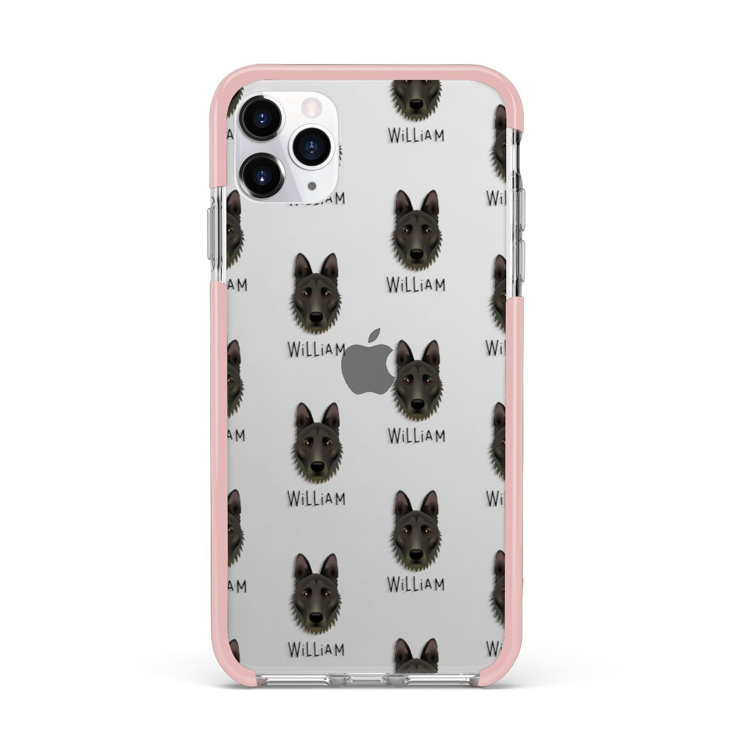 Dutch Shepherd Icon with Name iPhone 11 Pro Max Impact Pink Edge Case