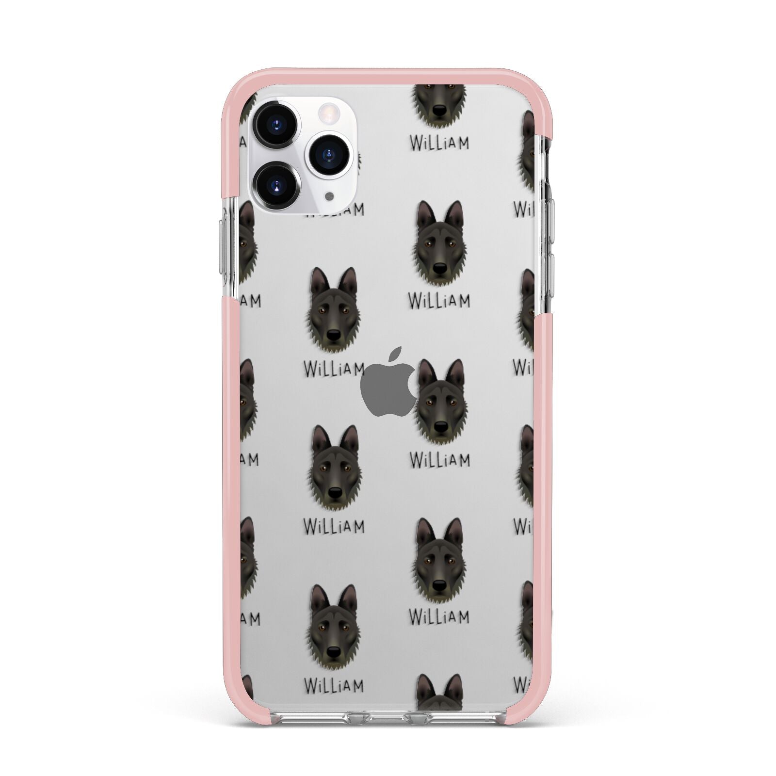 Dutch Shepherd Icon with Name iPhone 11 Pro Max Impact Pink Edge Case
