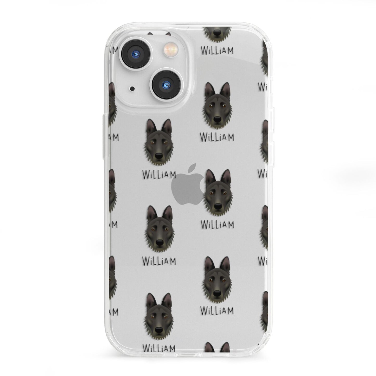 Dutch Shepherd Icon with Name iPhone 13 Mini Clear Bumper Case