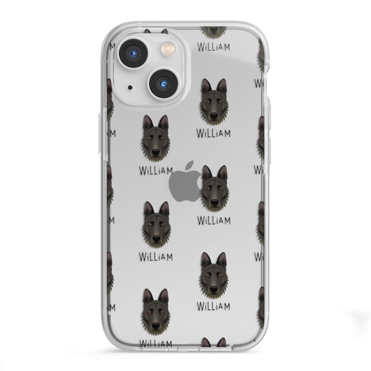 Dutch Shepherd Icon with Name iPhone 13 Mini TPU Impact Case with White Edges