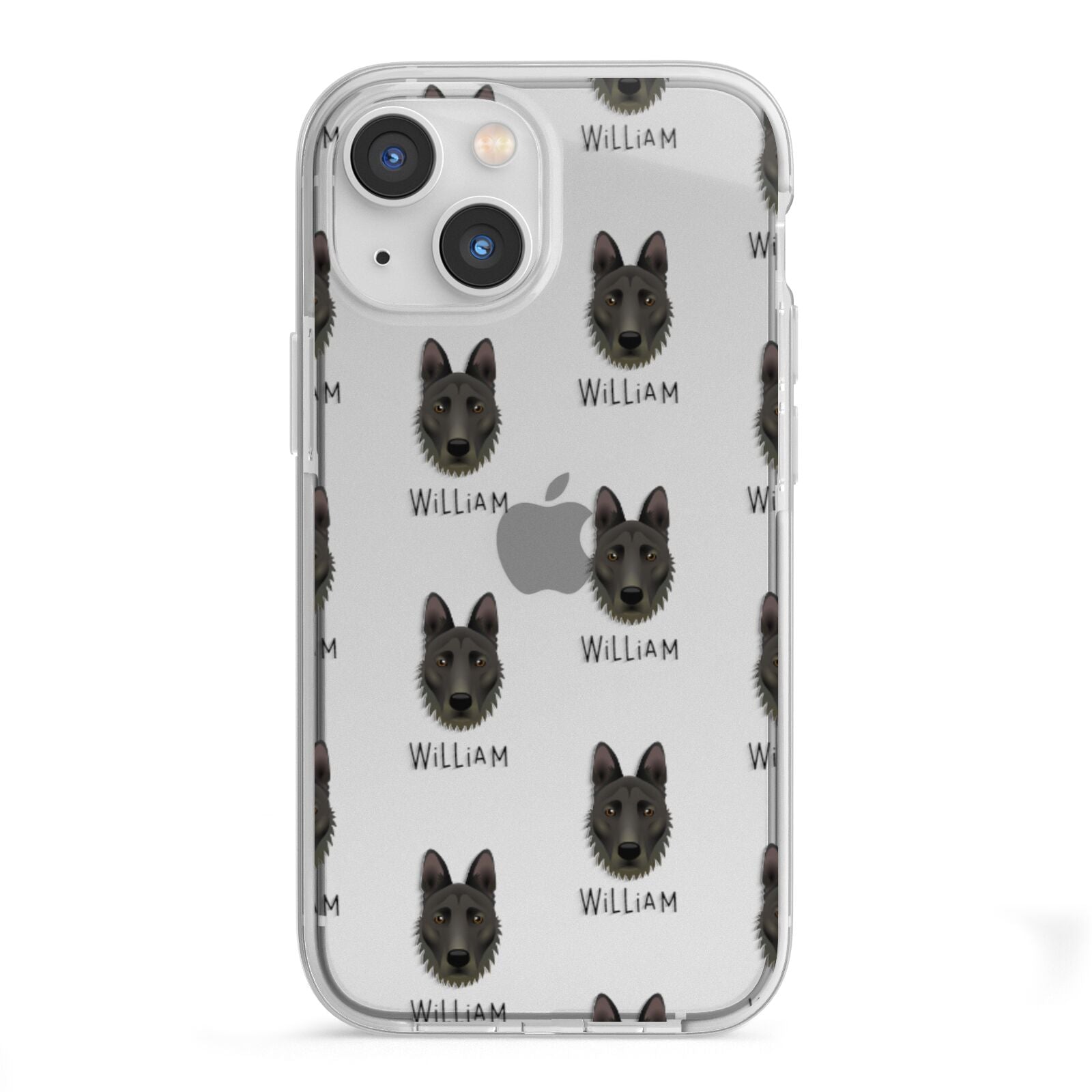 Dutch Shepherd Icon with Name iPhone 13 Mini TPU Impact Case with White Edges
