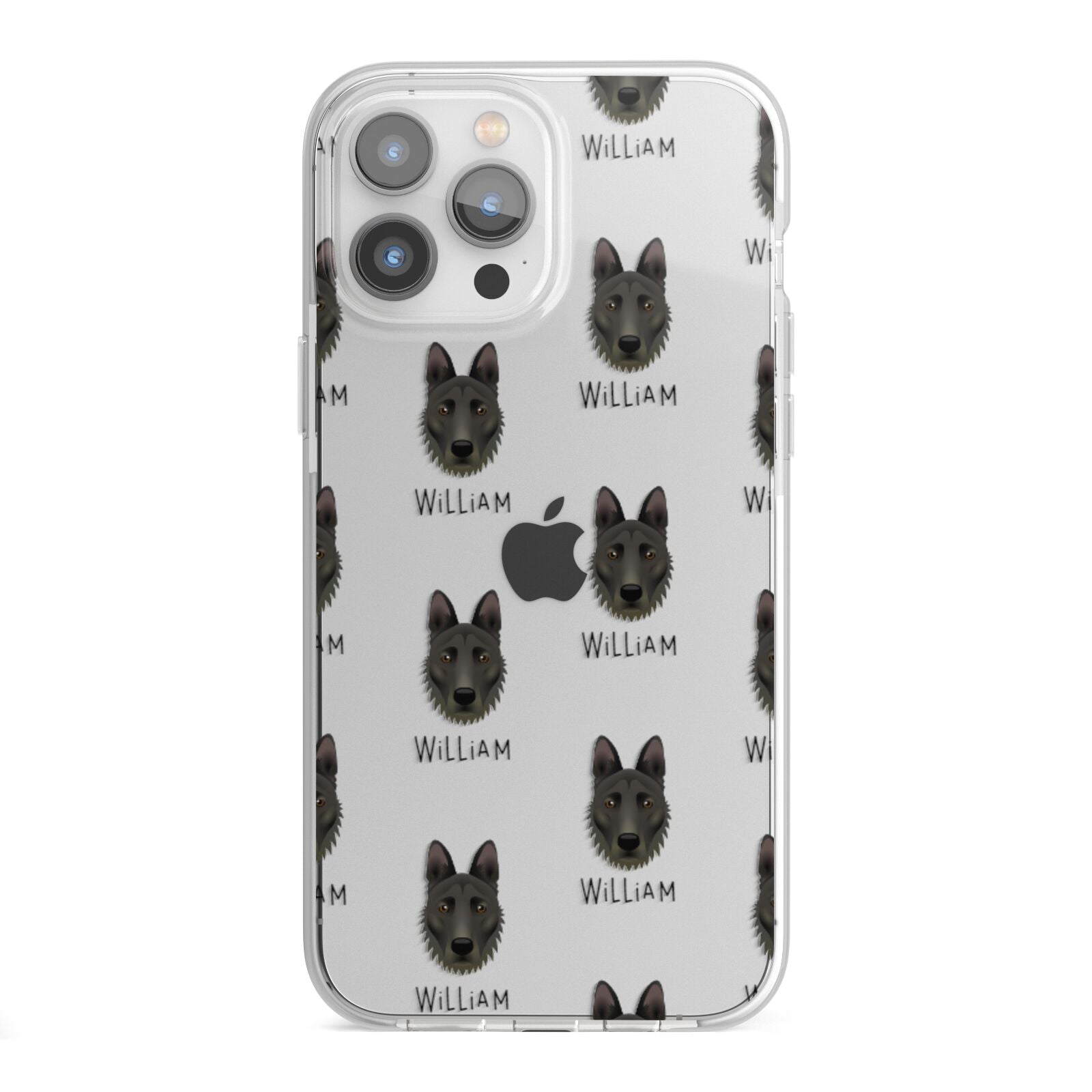 Dutch Shepherd Icon with Name iPhone 13 Pro Max TPU Impact Case with White Edges