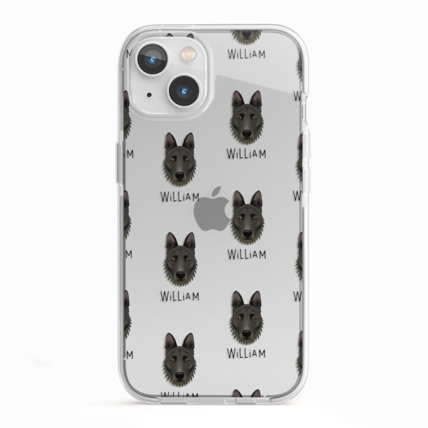 Dutch Shepherd Icon with Name iPhone 13 TPU Impact Case with White Edges