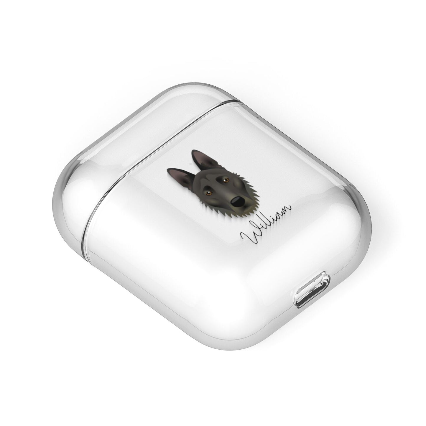 Dutch Shepherd Personalised AirPods Case Laid Flat