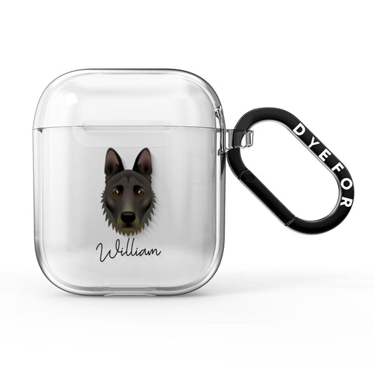 Dutch Shepherd Personalised AirPods Clear Case