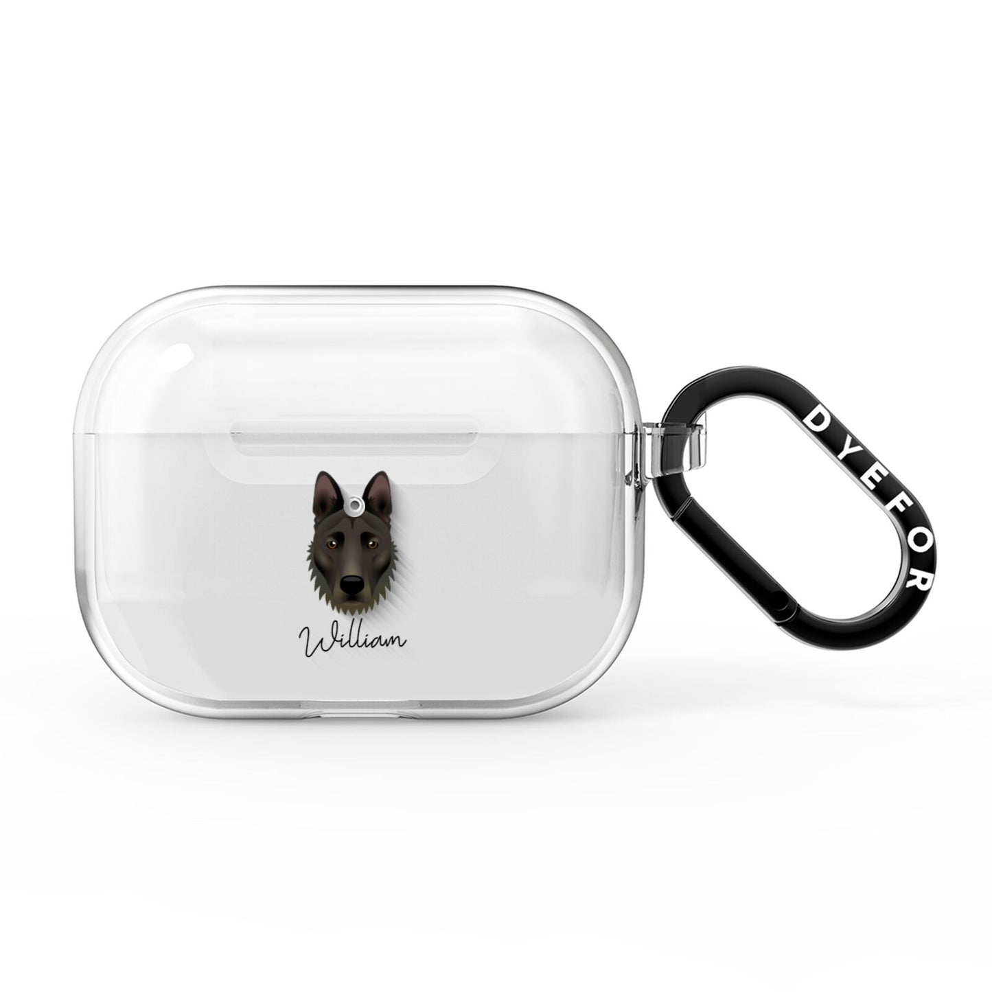 Dutch Shepherd Personalised AirPods Pro Clear Case