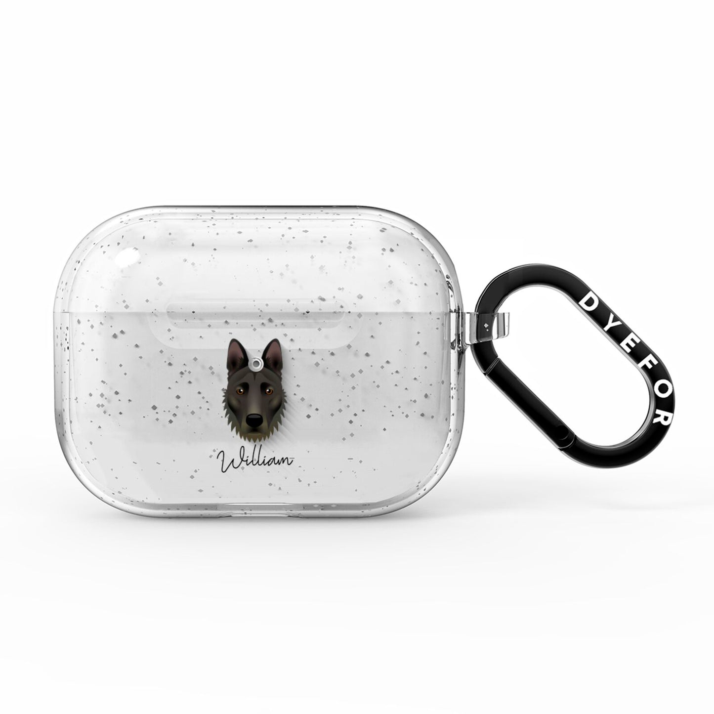 Dutch Shepherd Personalised AirPods Pro Glitter Case