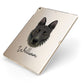 Dutch Shepherd Personalised Apple iPad Case on Gold iPad Side View