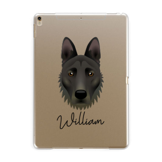 Dutch Shepherd Personalised Apple iPad Gold Case