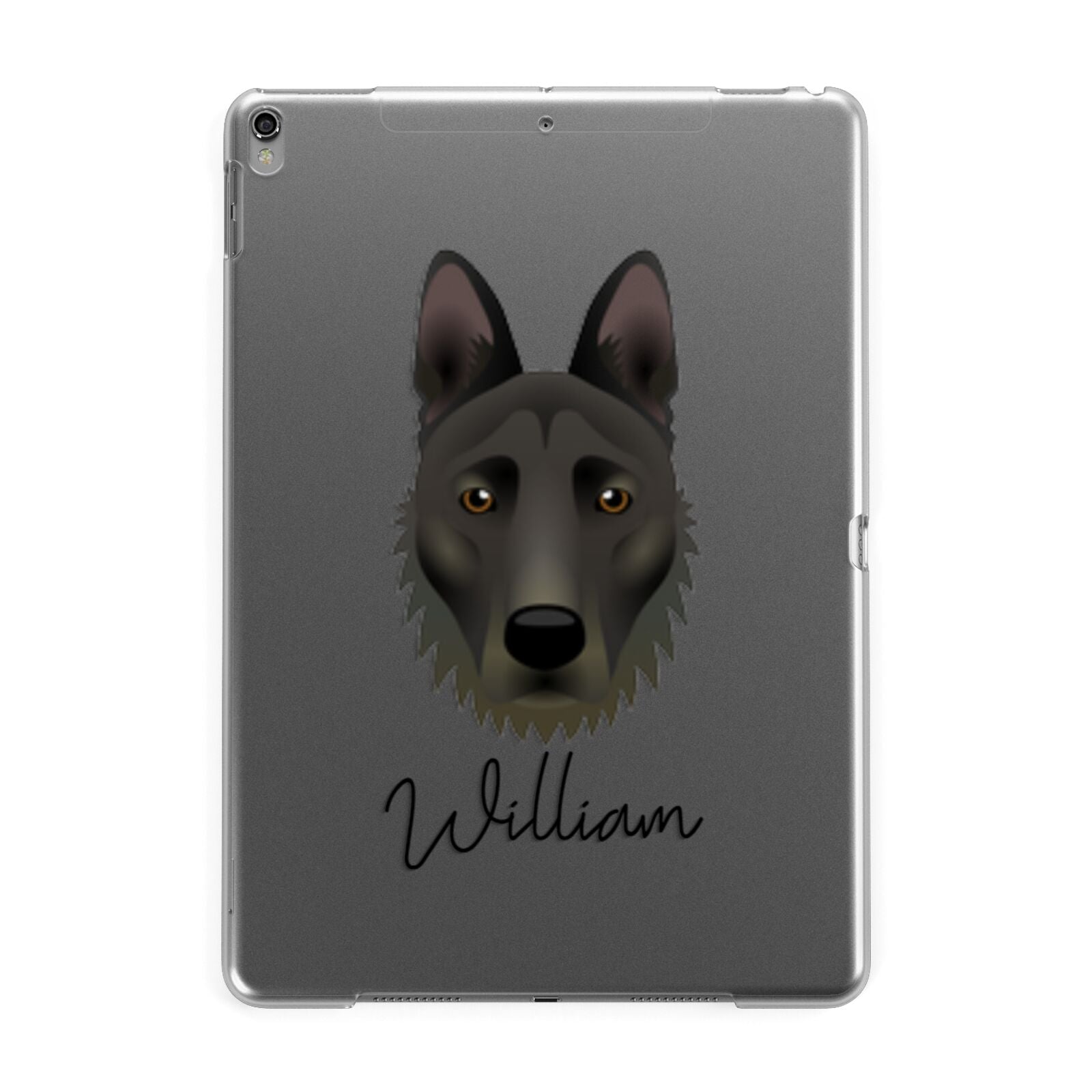 Dutch Shepherd Personalised Apple iPad Grey Case