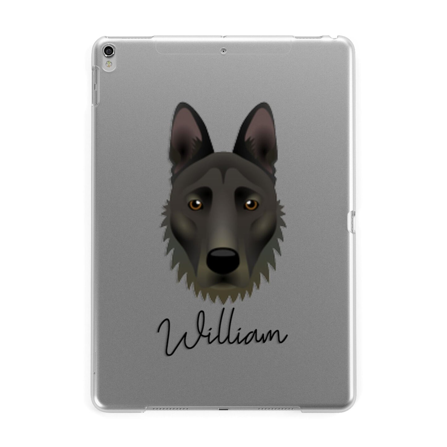 Dutch Shepherd Personalised Apple iPad Silver Case