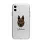 Dutch Shepherd Personalised Apple iPhone 11 in White with Bumper Case